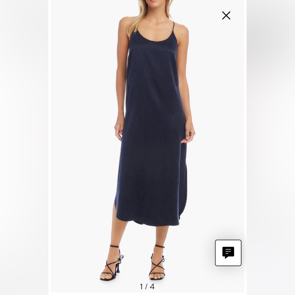Fifteen Twenty MIDI RACERBACK DRESS in navy XS
